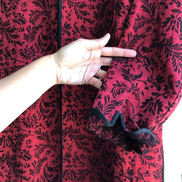 Chico's Red Floral Jacket - Picture 2 of 6